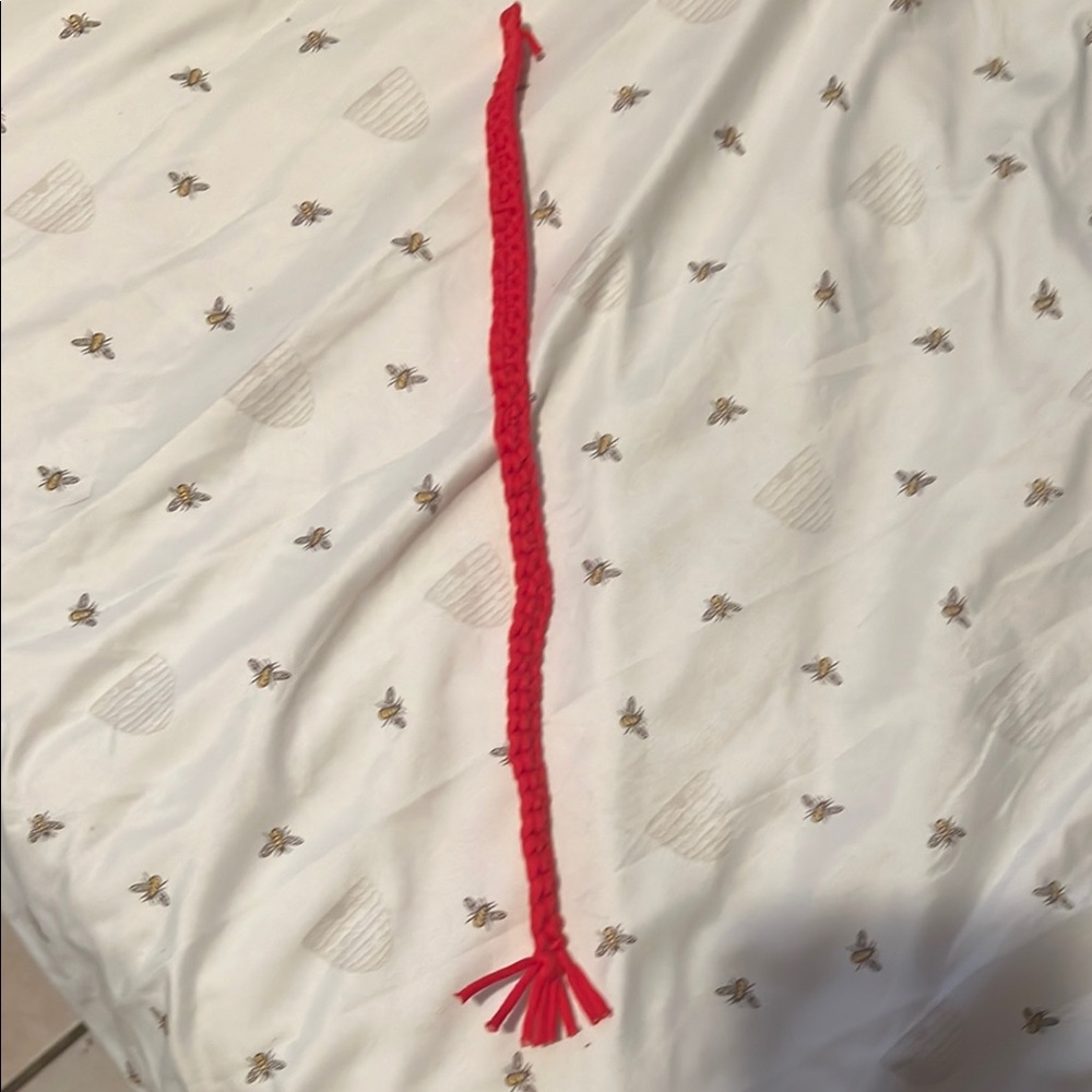Red crotchet scarf for stuffed animals